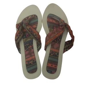 Brand new! Fabric thong sandals size 8